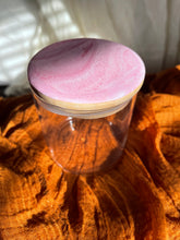 Load image into Gallery viewer, LOVE Pink Marble 14 oz Glass Storage Jar with Lid
