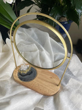 Load image into Gallery viewer, Table Top Mirror with attached Jewelry Tray
