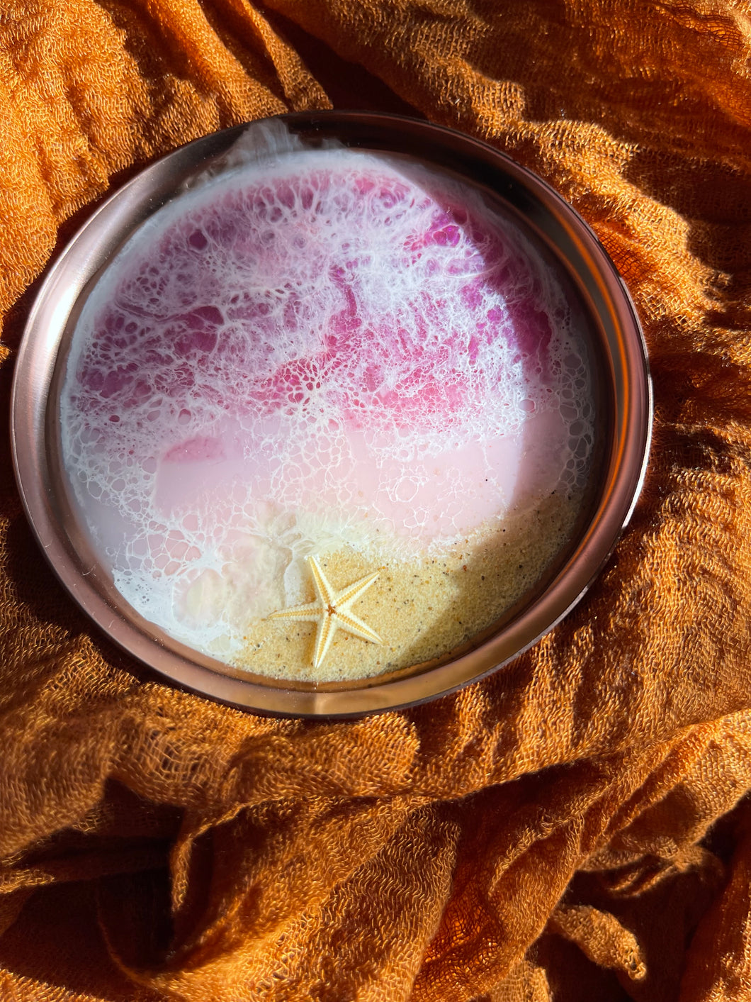 LOVE Pink Ocean Ring Dishes with Starfish