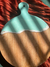 Load image into Gallery viewer, Turquoise Ocean Wave Acacia Serving Board
