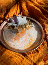 Load image into Gallery viewer, JOY Purple &amp; Orange 🍊 Marble Amethyst Ring Dishes
